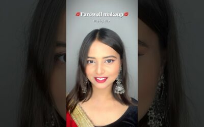 Full makeup for farewell party😍🎀#shorts #shortvideo #youtubeshorts #farewell #makeup #tutorial